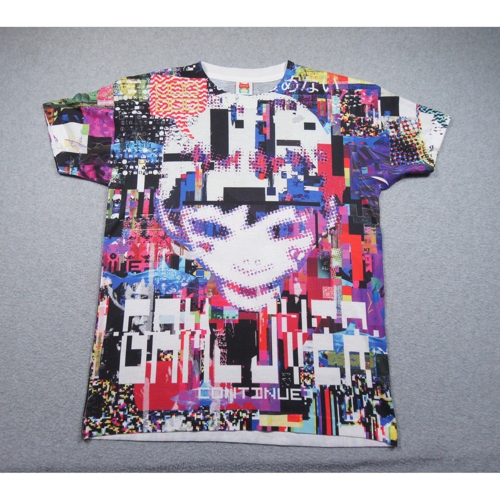Omocat Shirt Mens Small Game Over Glitch Boy Video Game Anime Cybercore Harajuku